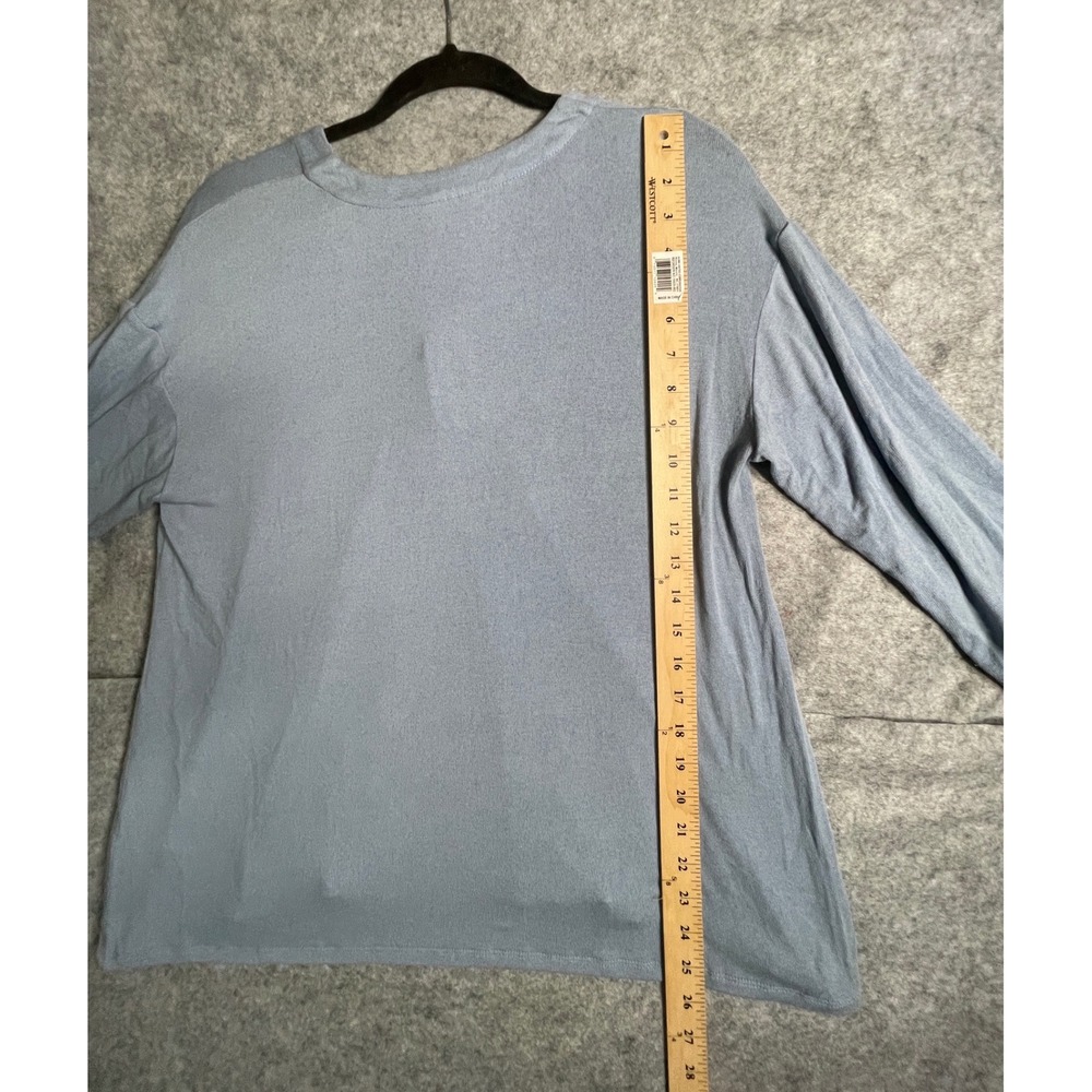 J. Jill Wearever Collection Cardigan Womens Small Blue V-Neck 3/4 Sleeve Knit - Picture 8 of 9